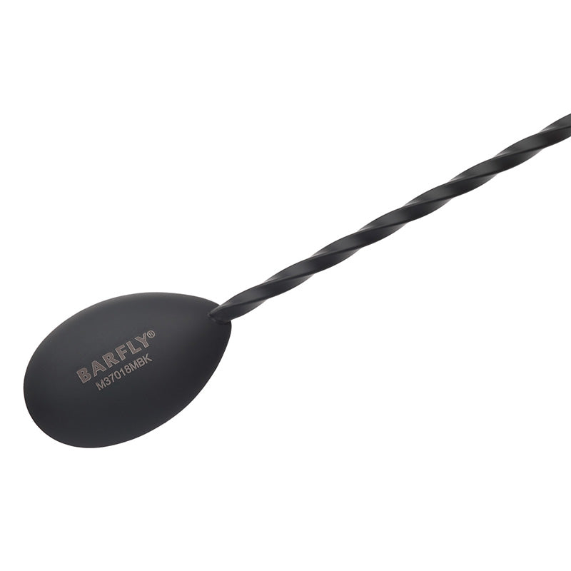 Barfly Black Out Bar Spoon with Muddler 11-13/16 in Matte Black