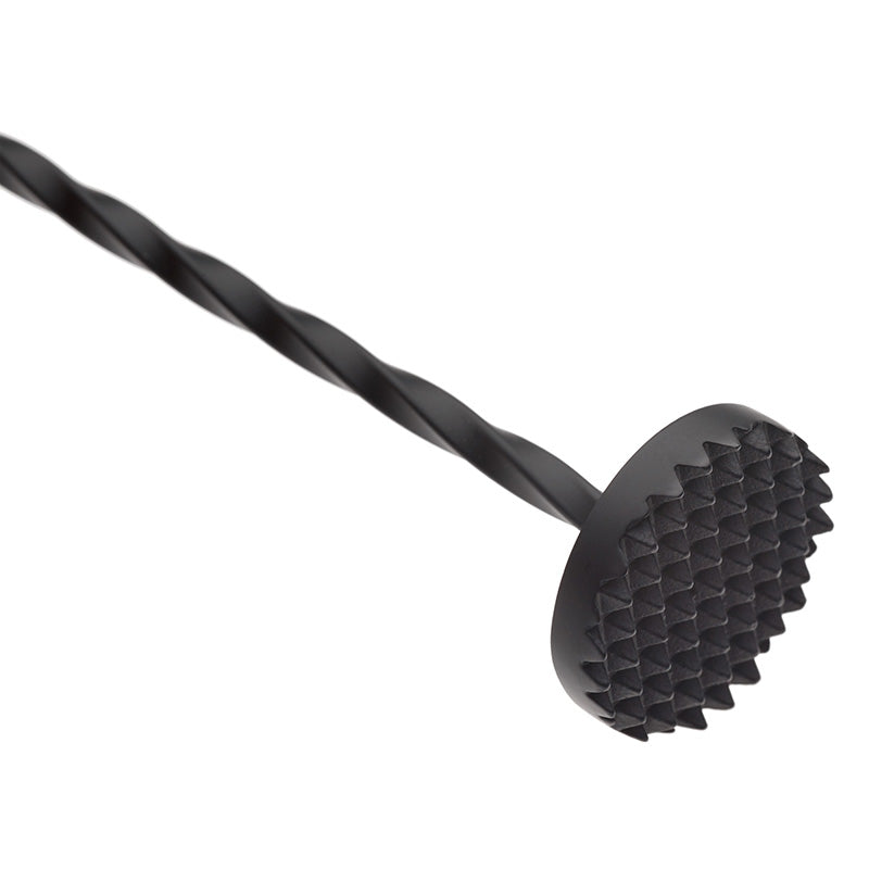 Barfly Black Out Bar Spoon with Muddler 11-13/16 in Matte Black