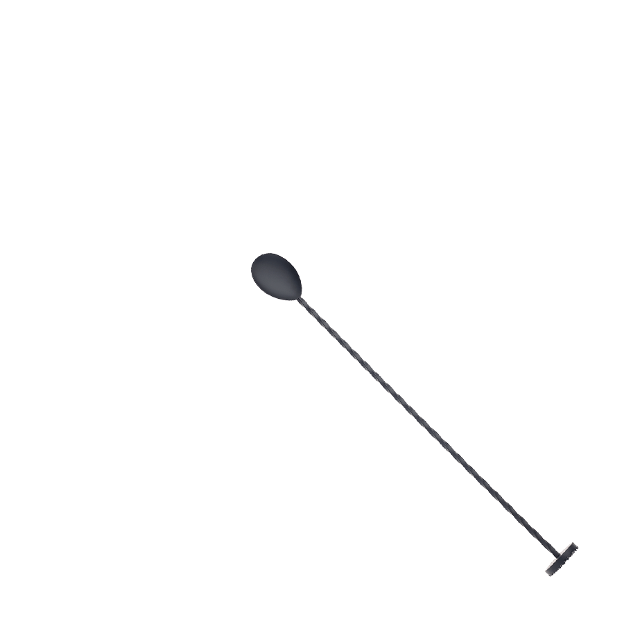 Barfly Black Out Bar Spoon with Muddler 11-13/16 in Matte Black