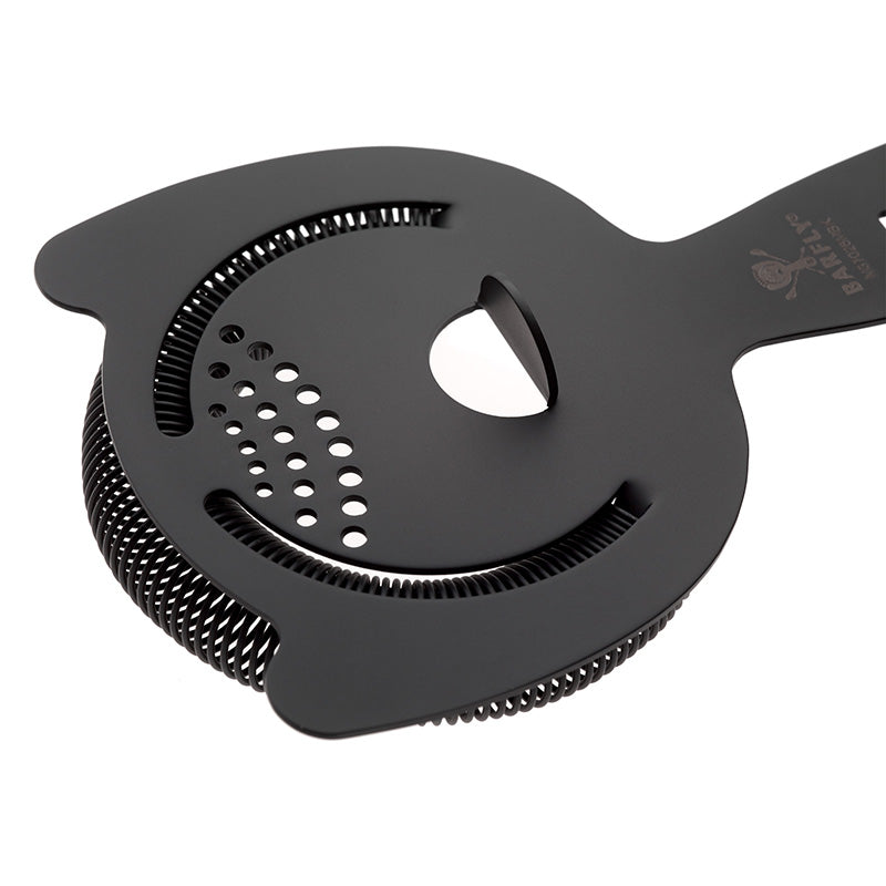 Barfly Black Out Spring Bar Strainer 6 in Heavy Duty Gun Metal