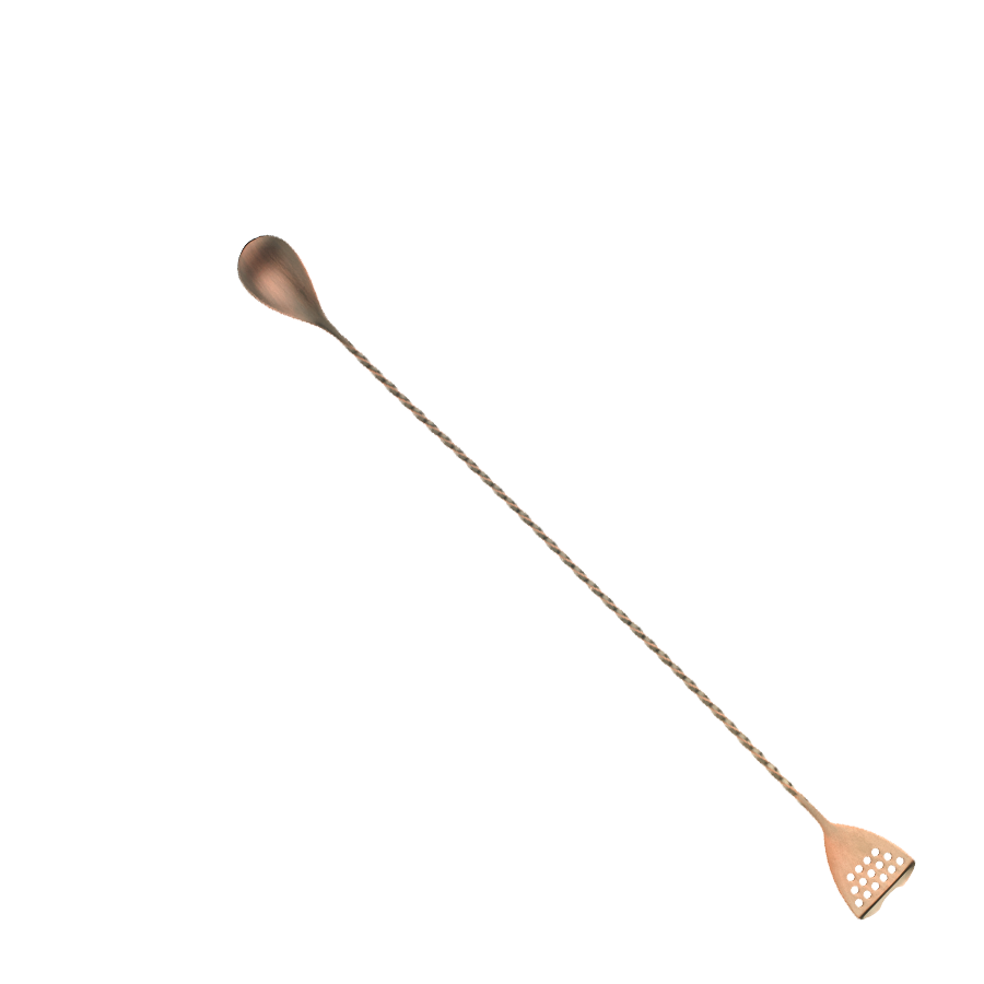 Barfly® 15-3/4" Bar Spoon with Strainer End, Antique Copper