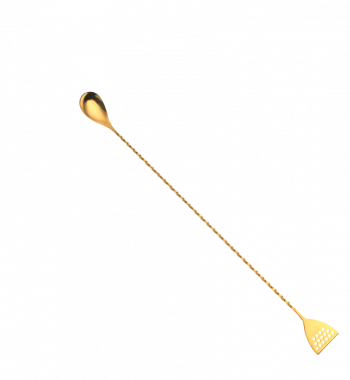 Barfly® 15-3/4" Bar Spoon with Strainer End, Gold