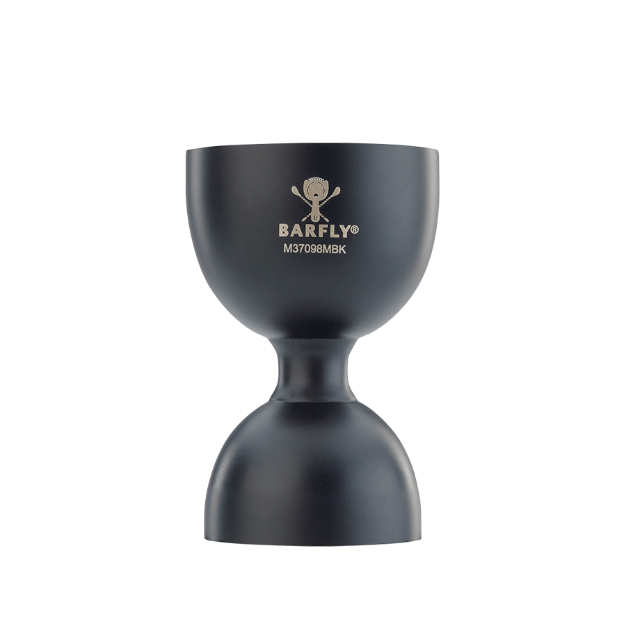 Barfly Black Out Straight Rim Jigger 25 & 50 ml Heavy Duty