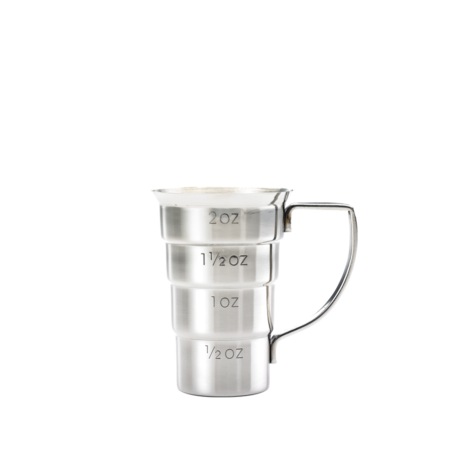 Barfly® 2 oz. Stepped Jigger with Handle, Silver