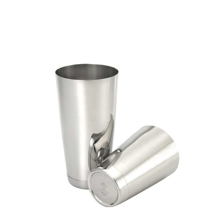 Barfly® Soho™ 28 oz. & 18 oz. Silver 2-Piece Cocktail Shaker, Mirror Finish