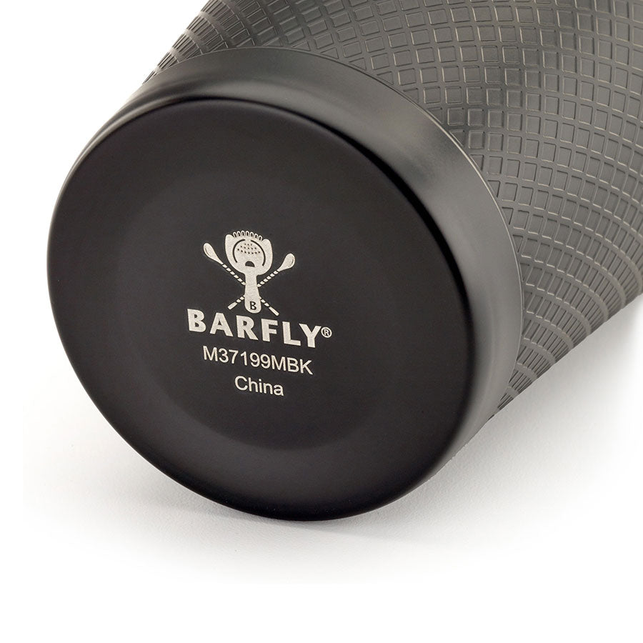 Barfly Black Out Diamond Lattice Shaker 28 oz Matte Black