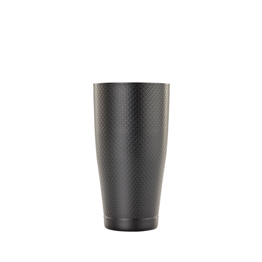 Barfly Black Out Diamond Lattice Shaker 28 oz Matte Black