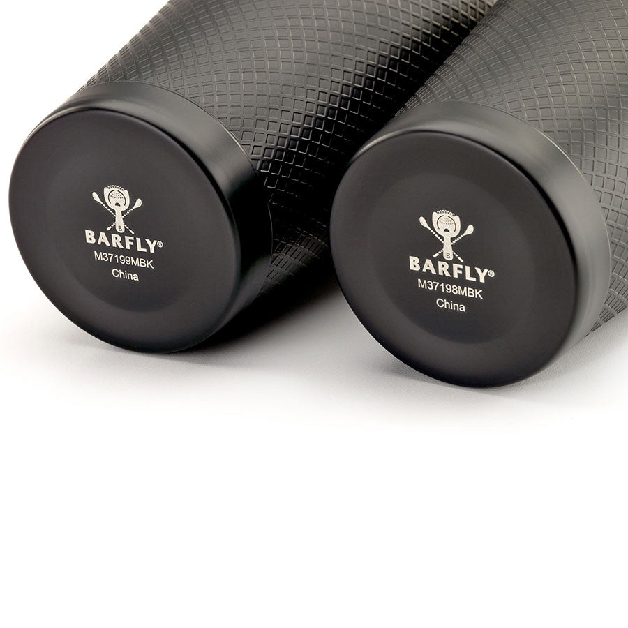Barfly Black Out Diamond Lattice Shaker Set 28 & 18 oz