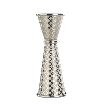 Barfly® 1 & 2 oz. Diamond Lattice Japanese Style Jigger, Silver