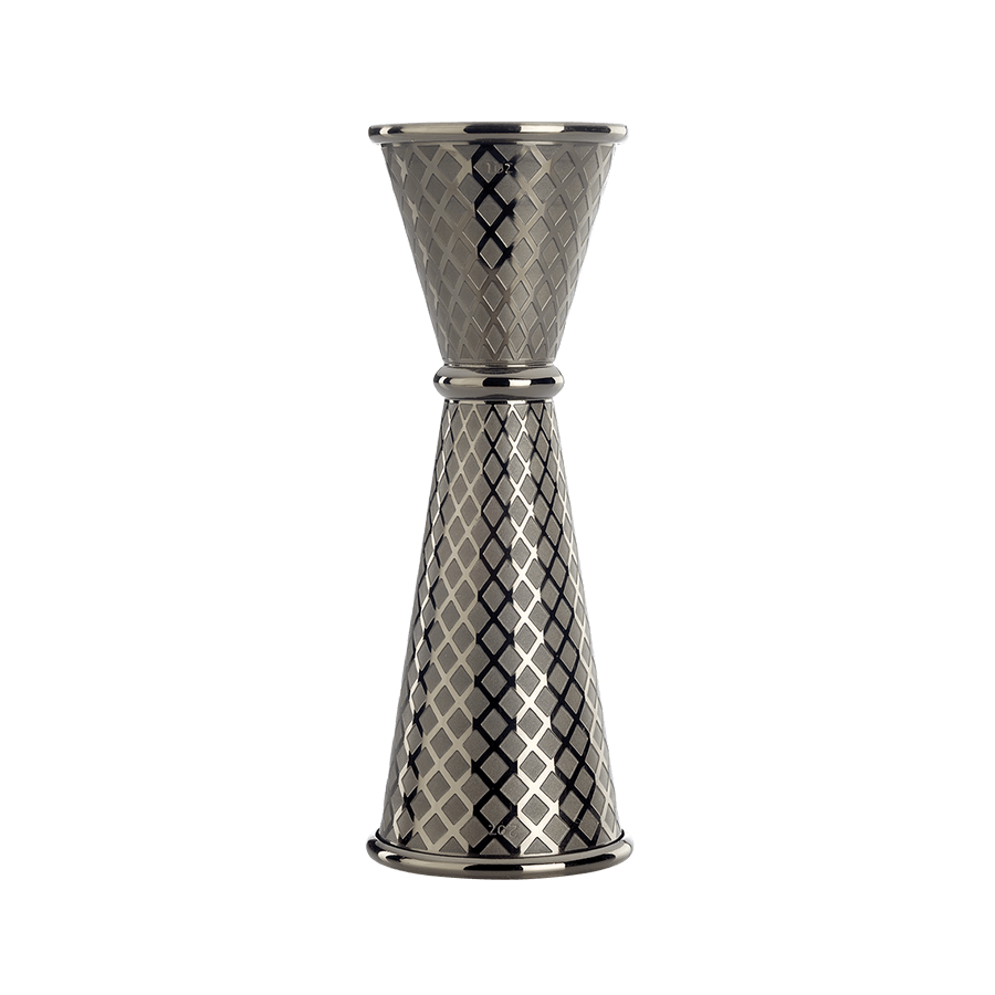 Barfly® 1 oz. & 2 oz. Diamond Lattice Japanese Style Jigger, Black