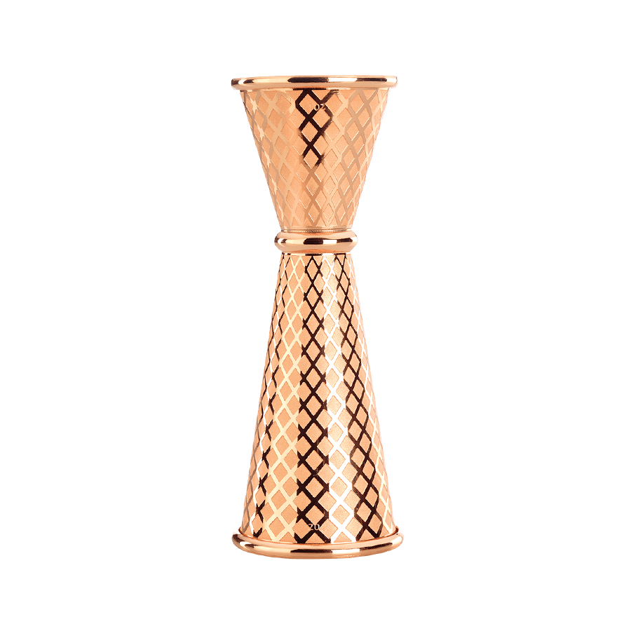 Barfly® 1 & 2 oz. Diamond Lattice Japanese Style Jigger, Copper
