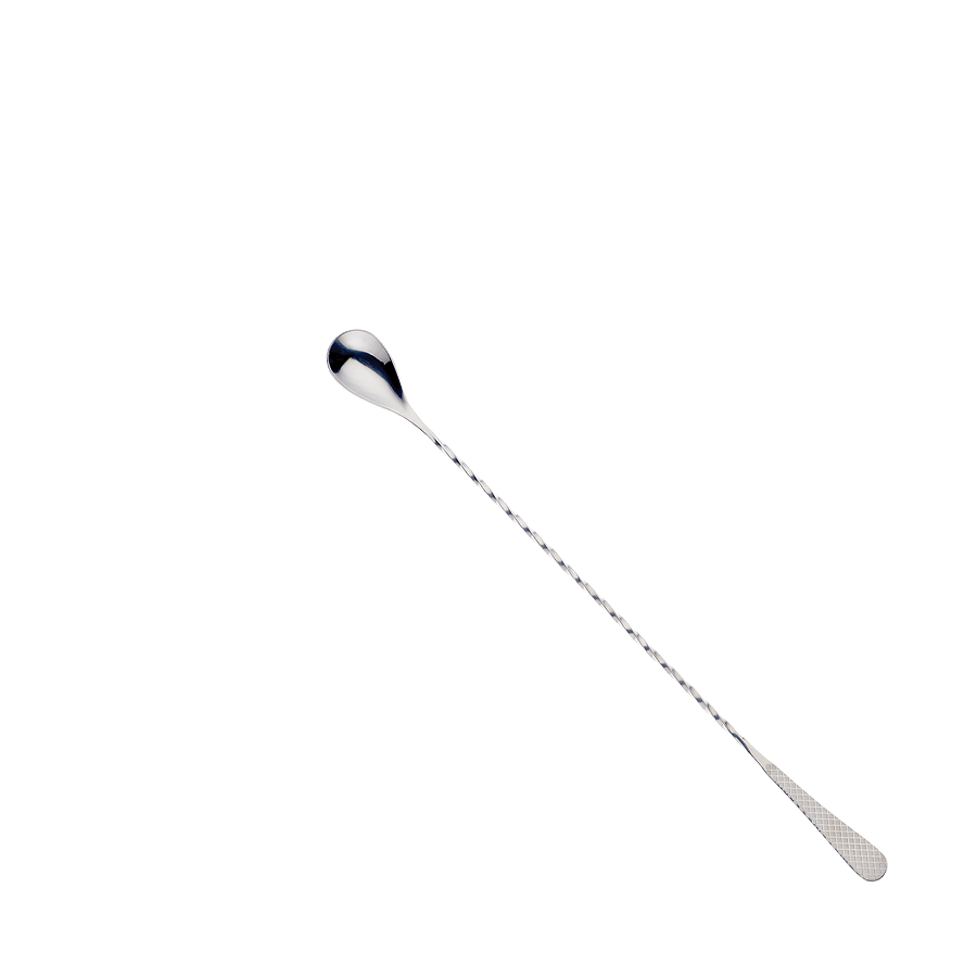 Barfly® 13-3/16" Diamond Lattice Japanese Style Bar Spoon, Silver