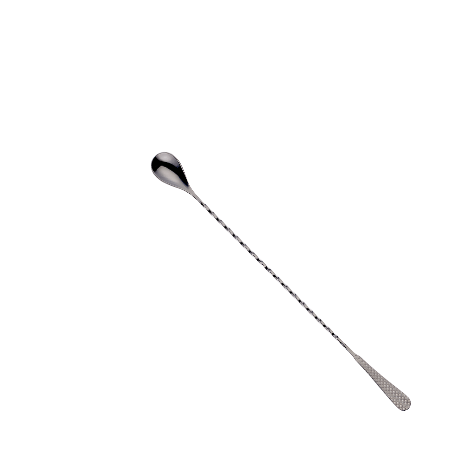 Barfly® 13-3/16" Diamond Lattice Japanese Style Bar Spoon, Black