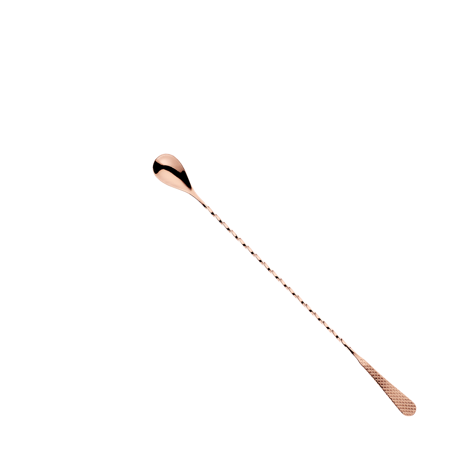 Barfly® 13-3/16" Diamond Lattice Japanese Style Bar Spoon, Copper