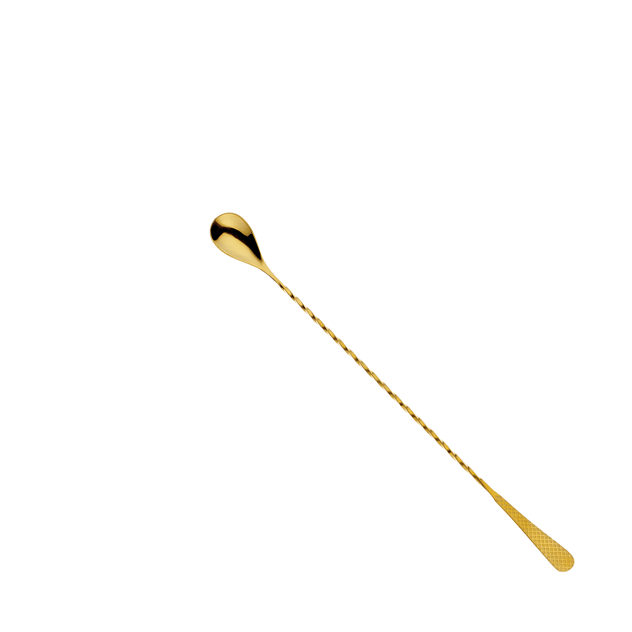 Barfly® 13-3/16" Diamond Lattice Japanese Style Bar Spoon, Gold