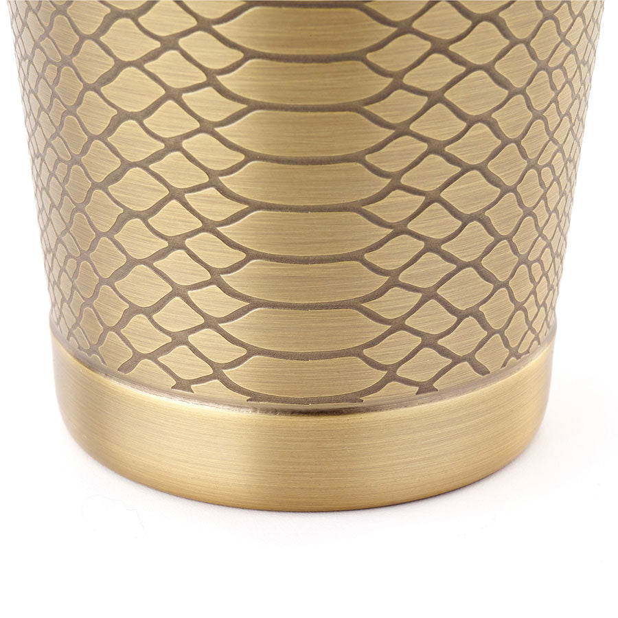 Venym Cocktail Shaker 18 oz Antique Bronze Snakeskin Finish