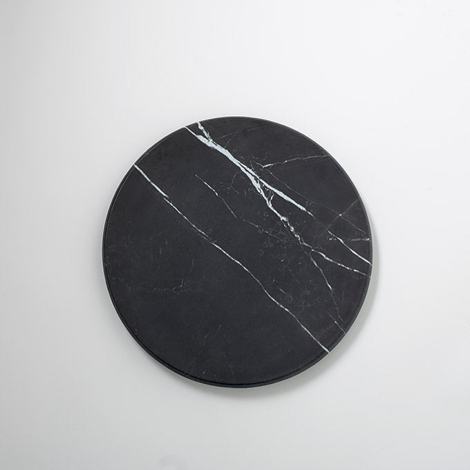 Naturals™ 14" Round Melamine Serving Board, Black