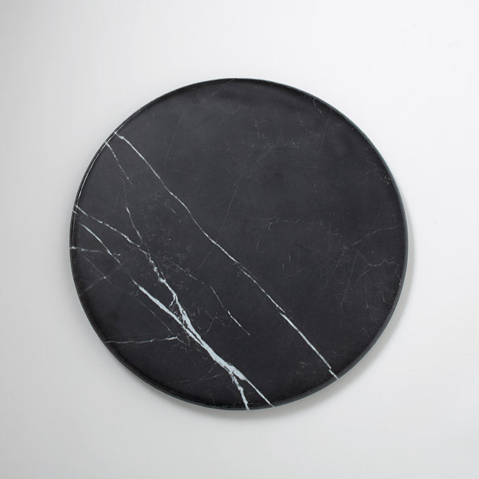 Naturals™ 17-1/4" Round Melamine Serving Board, Black