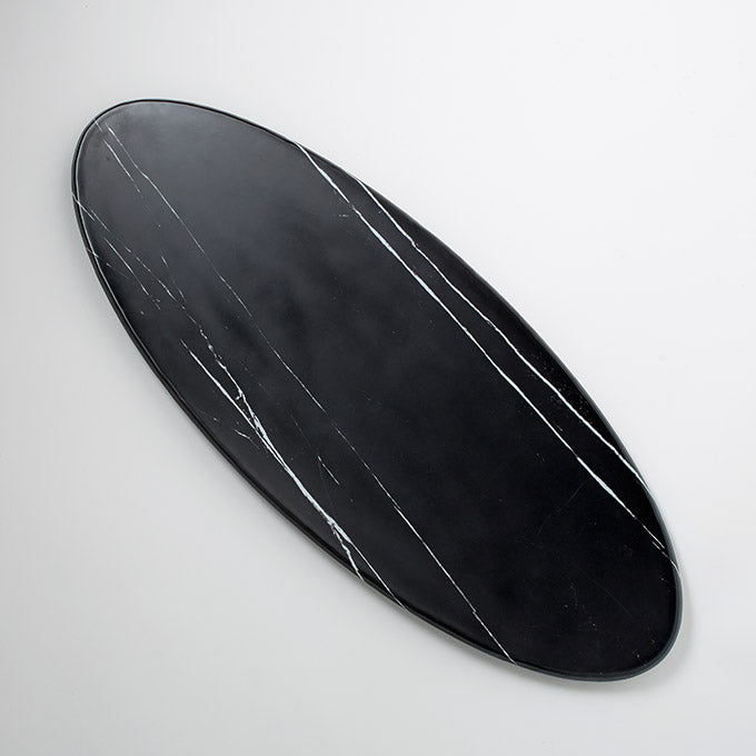 Naturals™ 25-1/2" x 10-1/4" Oval Melamine Serving Board, Black