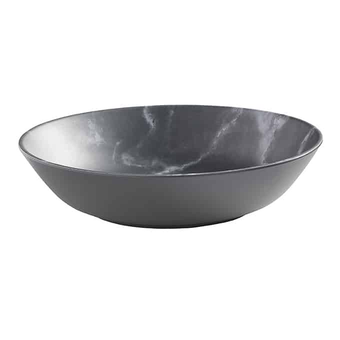 36 oz. Round Bowl, Matte Marble Grey