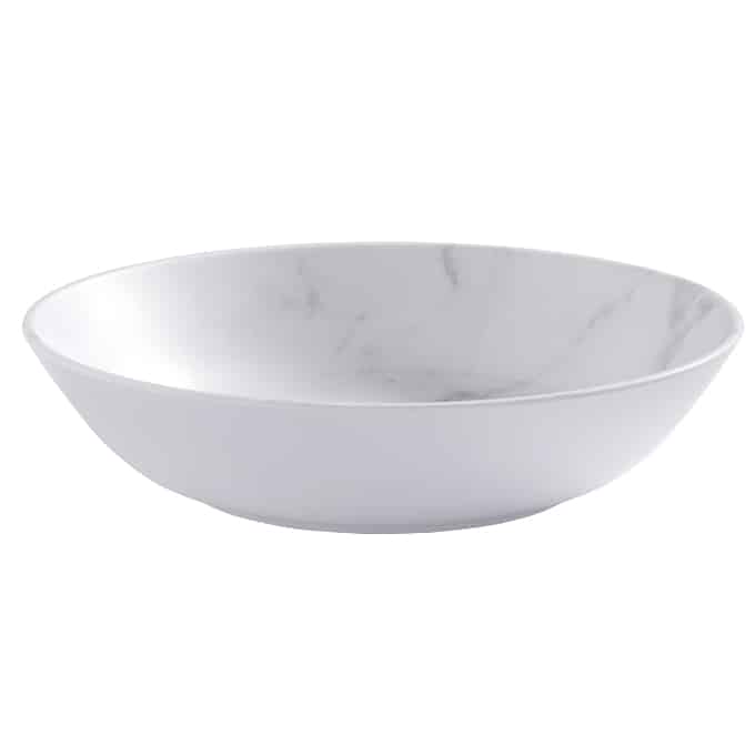 Mix & Matte 36 oz. Round Bowl, Matte Marble White