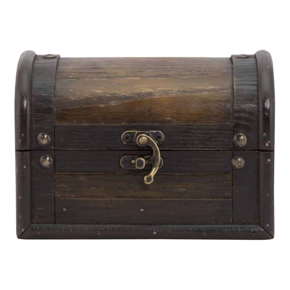 6"L x 4"W x 4-1/4"H Wood Treasure Box Bill Presenter
