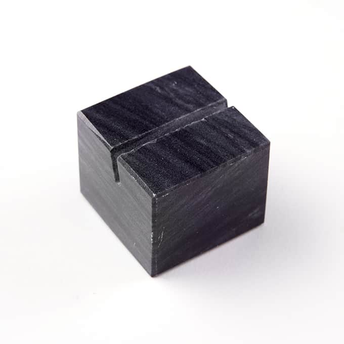 Marble Square Card Holder, Black
