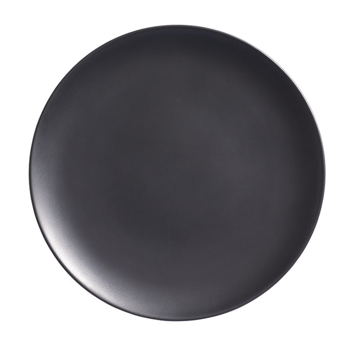 11-1/2" Melamine Coupe Plate, Matte Black