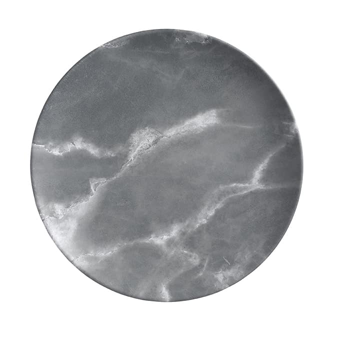 11-1/2" Melamine Coupe Plate, Matte Gray Marble