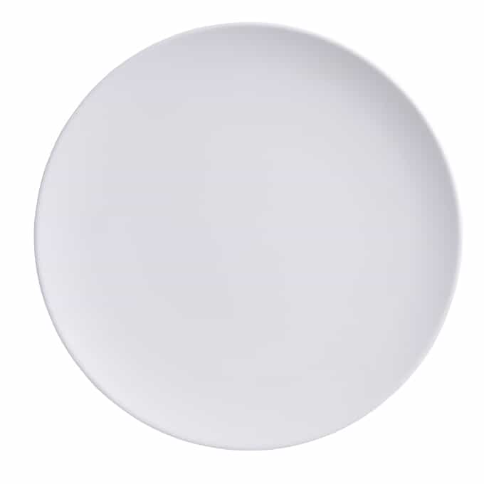 11-1/2" Melamine Coupe Plate, Matte White