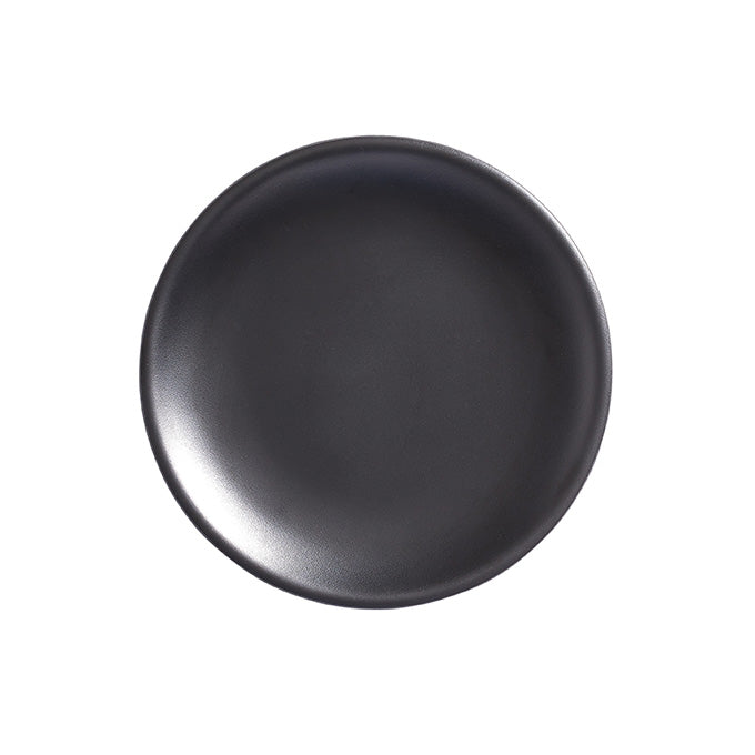 6" Melamine Coupe Plate, Matte Black