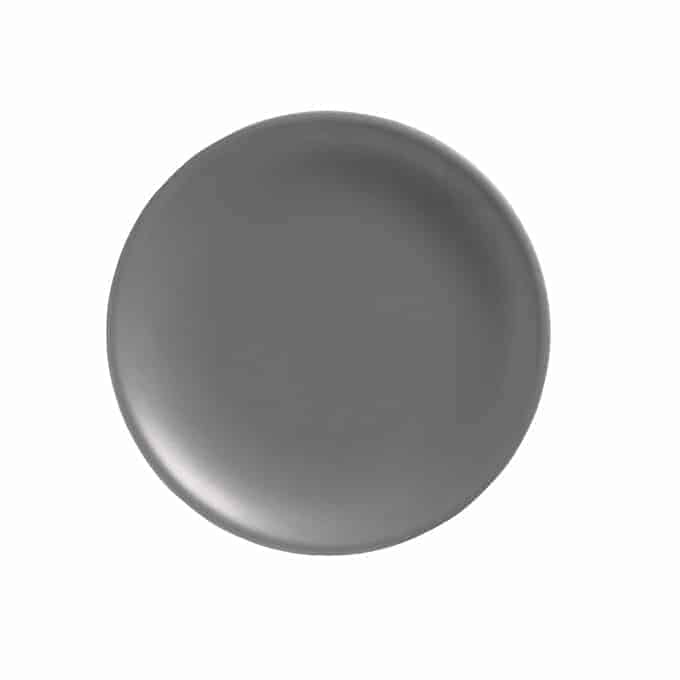 6" Melamine Coupe Plate, Matte Gray