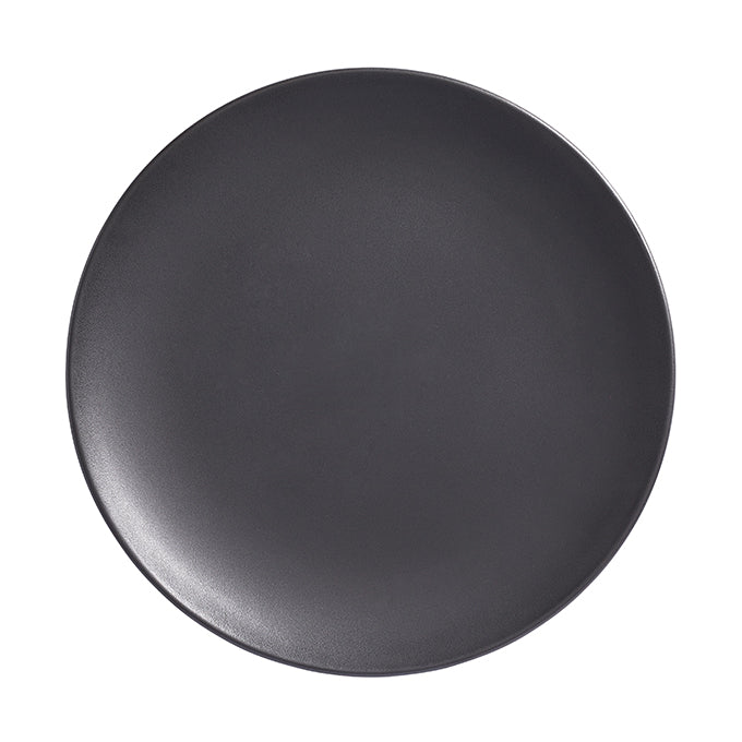 9" Melamine Coupe Plate, Matte Black