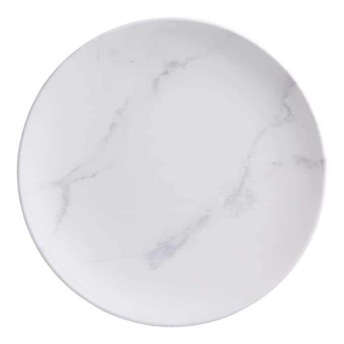 9" Melamine Coupe Plate, Matte White