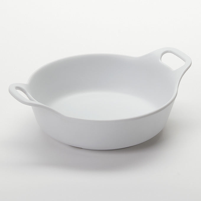39 oz. Melamine Round Casserole Dish, White