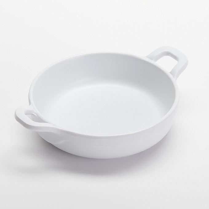 6 oz. Melamine Round Casserole Dish, White