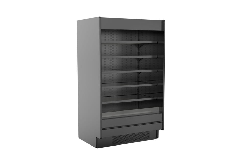 Fusion® Self-Service Refrigerated Display Case Open Reach-In, 74-1/4"W x 37-1/8"D x 85-1/2"H, Self-Contained