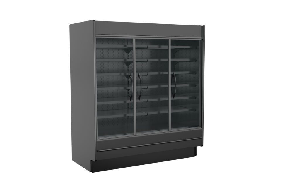 Fusion® Self-Service Refrigerated Display Case, 74-1/4"W x 37-1/8"D x 84-1/2"H Triple Doors Remote