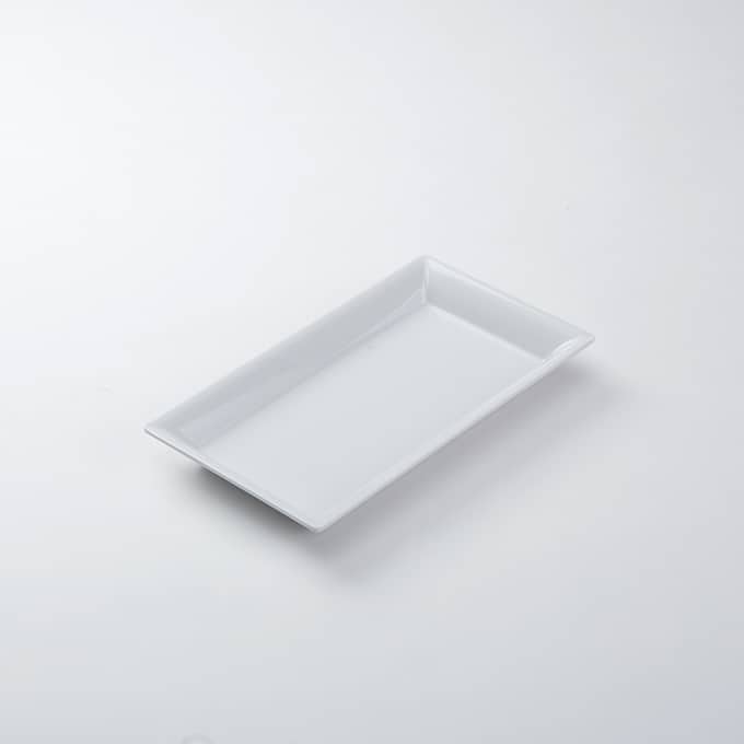 Prestige™ 14"L x 7-1/2"W Rectangular Ceramic Platter, White