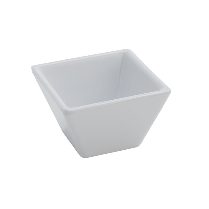 1-1/4 oz. Square Melamine Sauce Cup, White