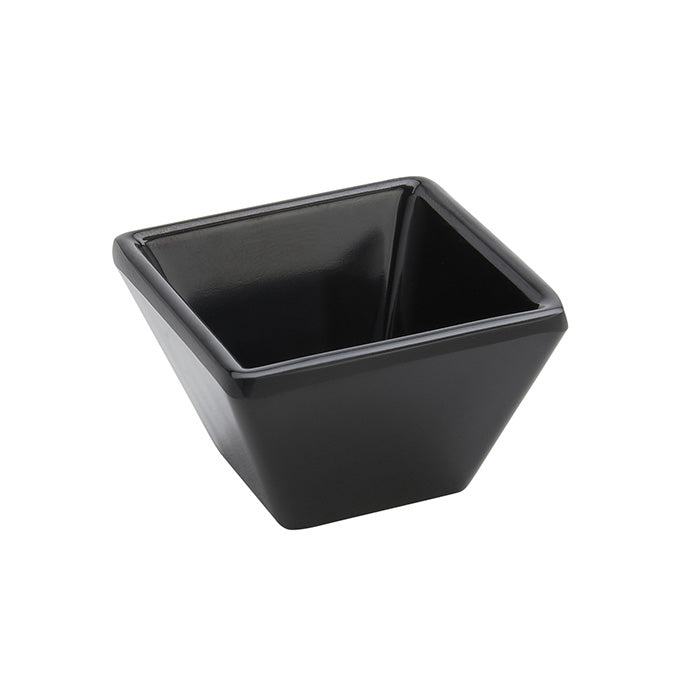 1-1/4 oz. Square Melamine Sauce Cup, Black