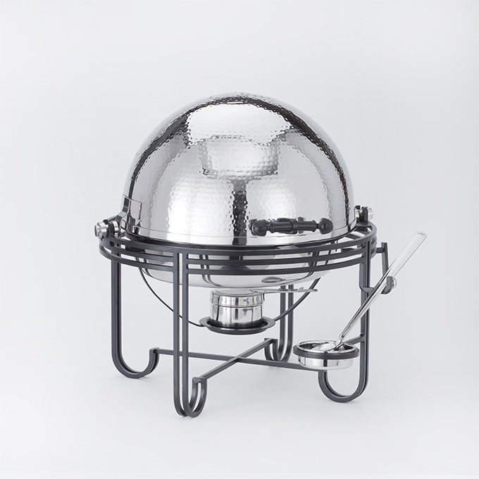 Mesa™ 6 qt. Rectangular Roll-Top Chafer, Hammered Finish