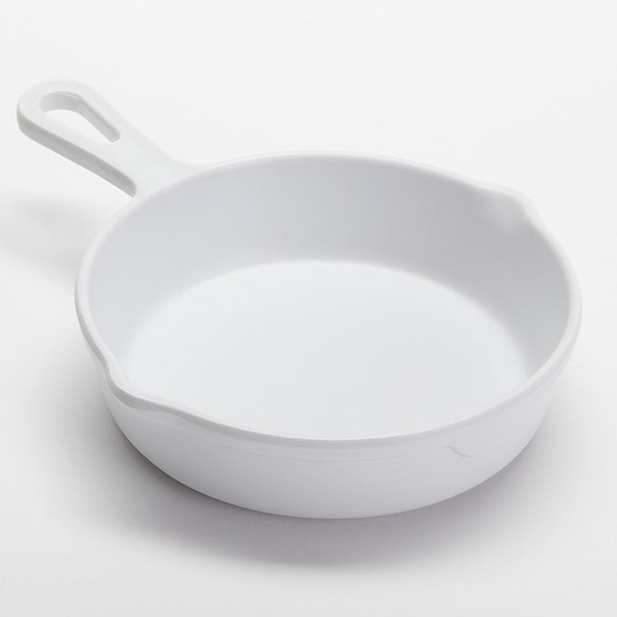 6 oz. Melamine Fry Pan, White