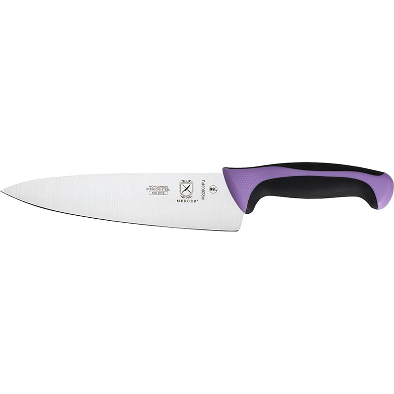 8" Millennia® Colors® Chef’s Knife, High-Carbon Japanese Steel, Santoprene® Handle, Purple