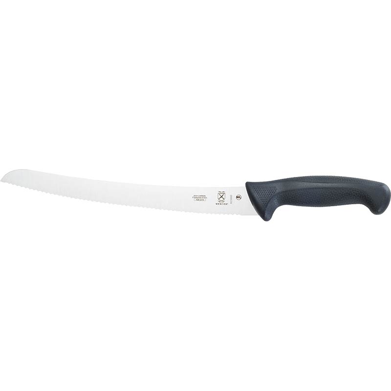 10" Millennia® Bread Knife, Curved Wavy Edge, High-Carbon Japanese Steel, Santoprene® Handle, Black