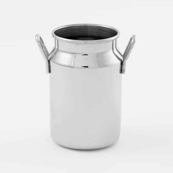 5 oz. Round Stainless Steel Milk Can w/Handles