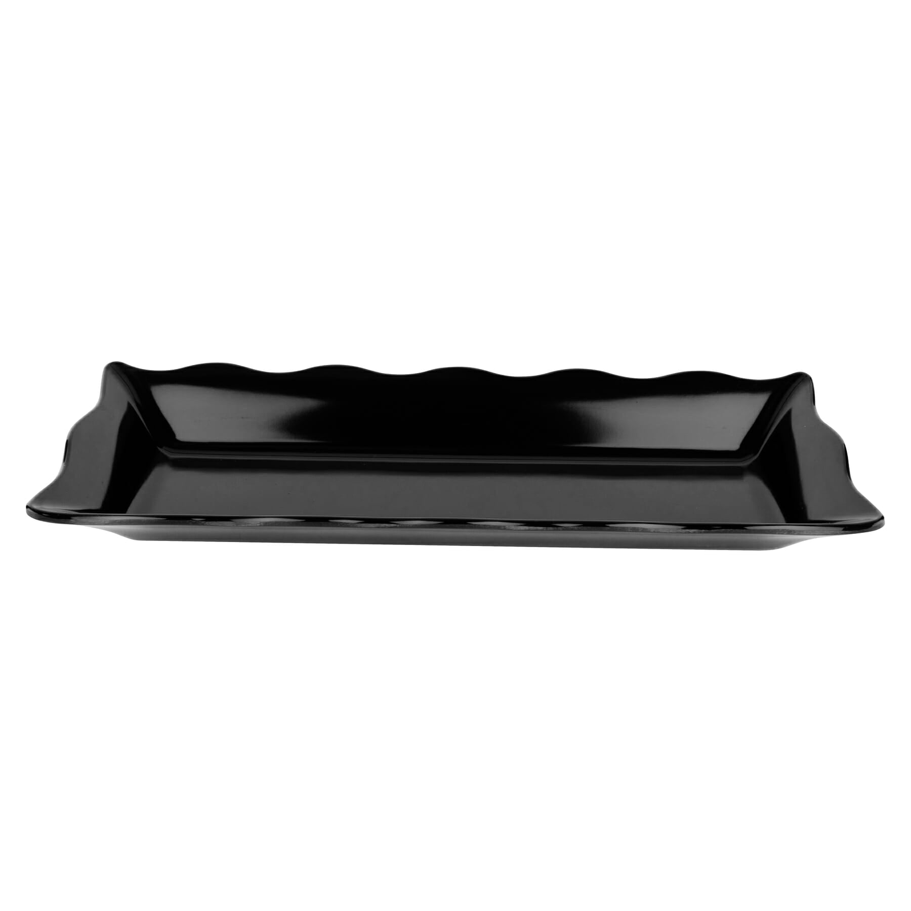Milano/Bake & Brew 17.5" x 6.75" Rectangular Tray, Black