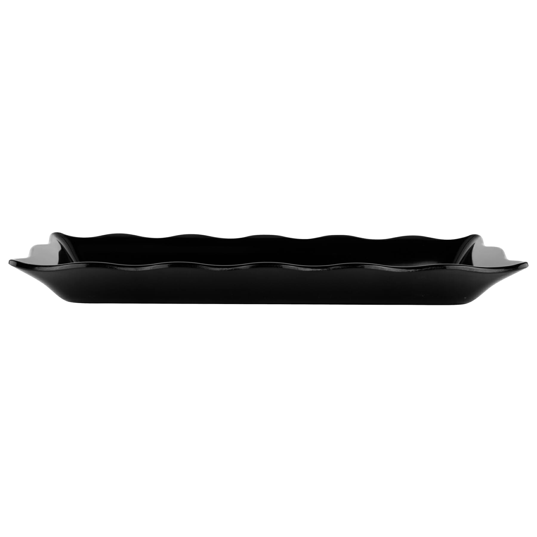 Milano/Bake & Brew 17.5" x 6.75" Rectangular Tray, Black