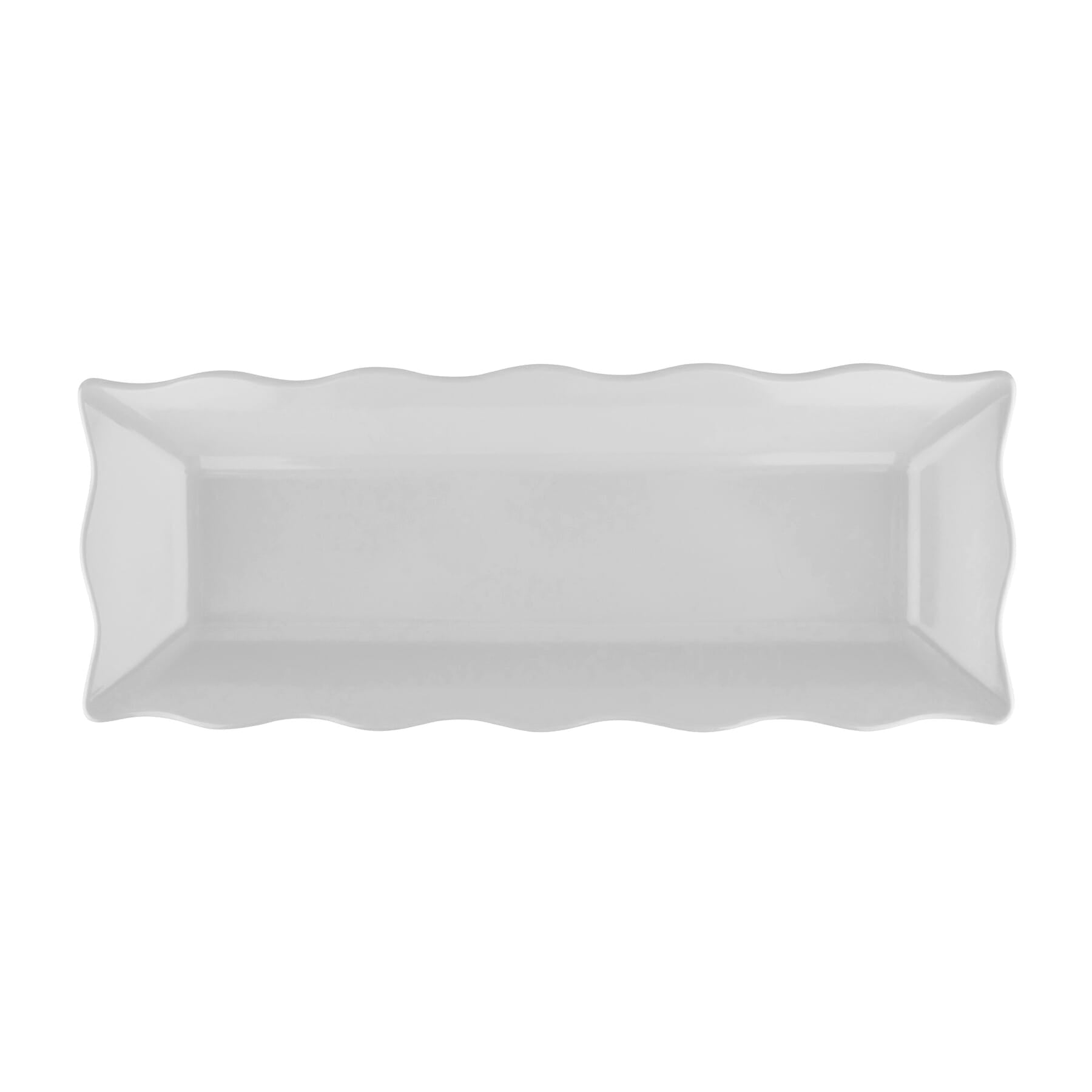 Milano/Bake & Brew 17.5" x 6.75" Rectangular Tray, White