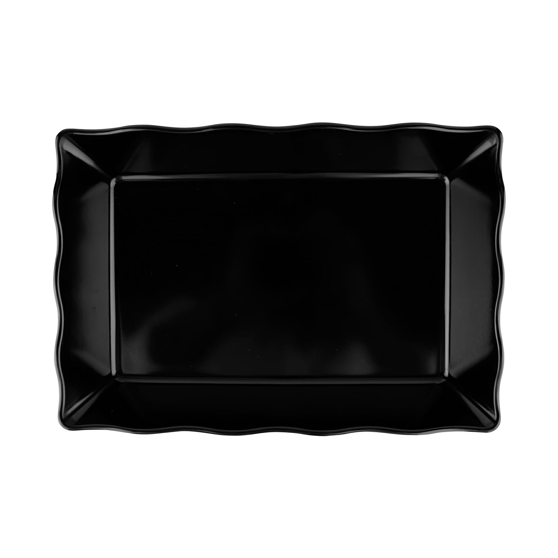 Milano/Bake & Brew 13.75" x 9.5" Rectangular Tray, Black